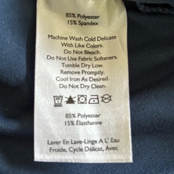 Eddie Bauer Blue V-Neck Short Sleeve T-shirt Dress - Picture 6 of 6